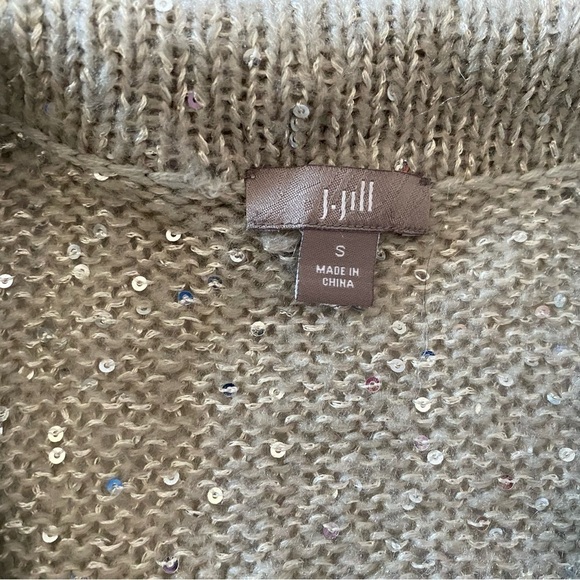 J.jill Long Sleeve Sequin Cardigan Size Small - Picture 4 of 6